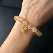 Citrine bracelet in silver with gilding