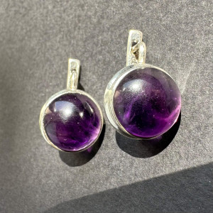 Silver Amethyst Earrings