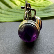 Silver Amethyst Earrings