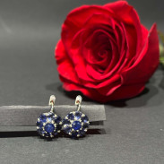 Earrings with Cordierite (Iolite) in silver
