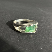 Silver Emerald Ring