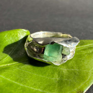 Silver Emerald Ring