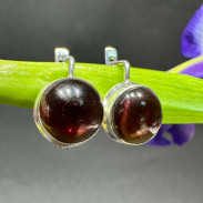 Silver Garnet Earrings