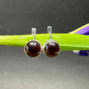 Silver Garnet Earrings