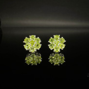 Studs with Chrysolite in silver