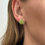 Studs with Chrysolite in silver