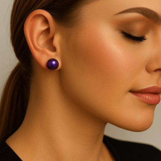 Studs with Natural Pearls