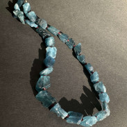 Necklace made of natural Aquamarine and Garnet