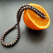 Choker Pearl black natural