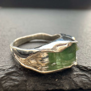 Silver Emerald Ring