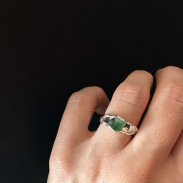 Silver Emerald Ring