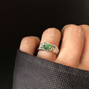Silver Emerald Ring