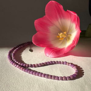 Choker Lepidolite natural