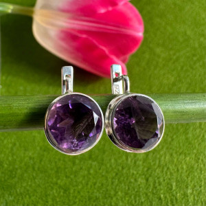 Silver Amethyst Earrings