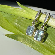 Сережки з Топазом натуральним в сріблі