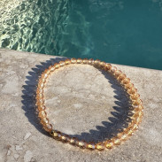 Natural zircon ankle bracelet