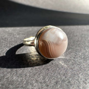 Ring with natural Agate