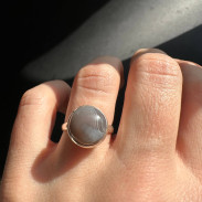 Ring with natural Agate