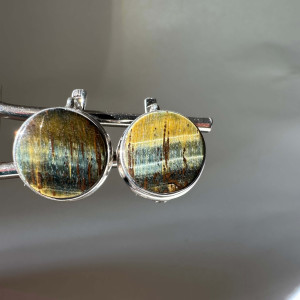 Earrings Tiger Eye natural