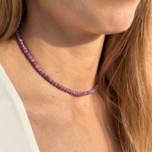 Choker Lepidolite natural