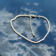 Silver ankle bracelet