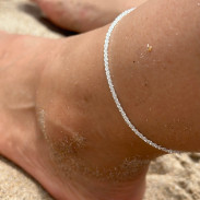 Silver ankle bracelet