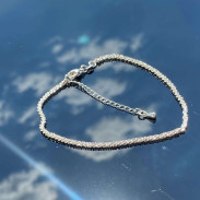 Silver ankle bracelet