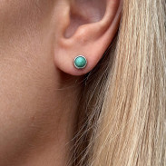 Studs with Natural Turquoise