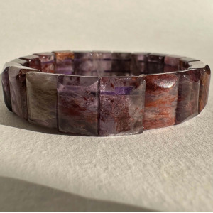 Natural landscape quartz bracelet