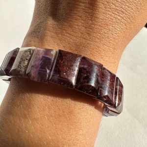 Natural landscape quartz bracelet