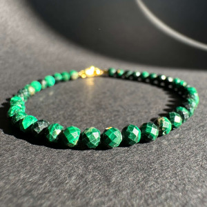 Natural malachite bracelet