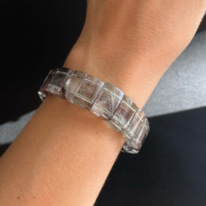 Natural landscape quartz bracelet