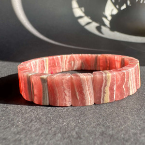Natural rhodochrosite bracelet