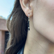 Earrings with black tourmaline silver