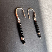 Earrings with black tourmaline silver