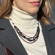 Necklace Natural garnet