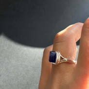 Каблучка з Сапфіром натуральним зі срібла