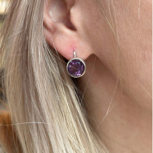 Silver Amethyst Earrings