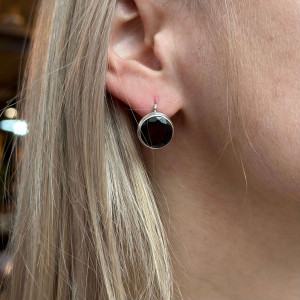 Silver Garnet Earrings