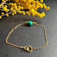 Bracelet with natural Malachite