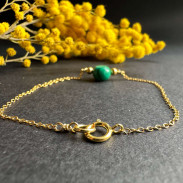 Bracelet with natural Malachite