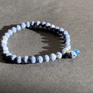 Bracelet spongy blue coral natural