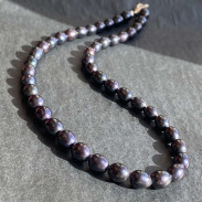 Choker Pearl black natural