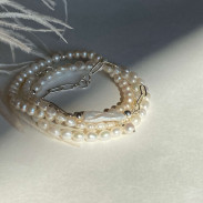 Set of 4 Natural Pearl Bracelets