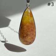 Pendant Landscape quartz natural lodolite phantom or aquarium quartz