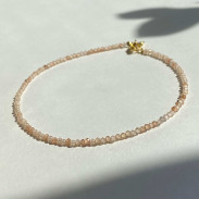 Natural zircon ankle bracelet