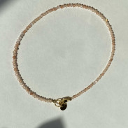 Natural zircon ankle bracelet
