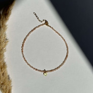 Natural zircon ankle bracelet