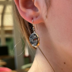 Silver Astrophyllite Earrings