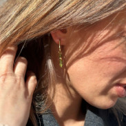 Earrings with Chrysolite in silver